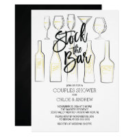 stock the bar invitations zazzle