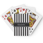 Black White Stripe Black Name Monogram