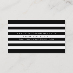 Black White Stripe Business Card | Zazzle