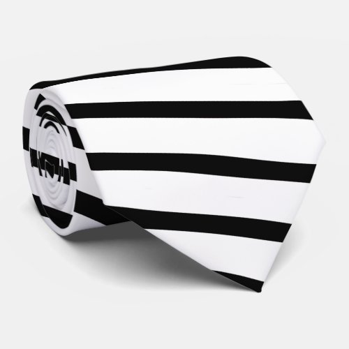 BLACK_ WHITE_STRIPE __CHANGEABLE BACKGROUND COLOR NECK TIE