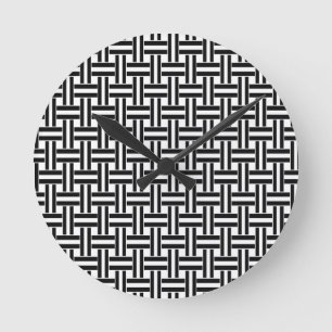 Black & White Stripe Clock
