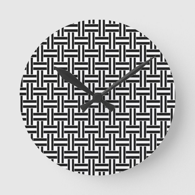 Black & White Stripe Clock (Front)