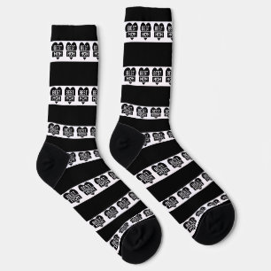 BLACK & WHITE STRIPE MODERN BEST MOM SOCKS