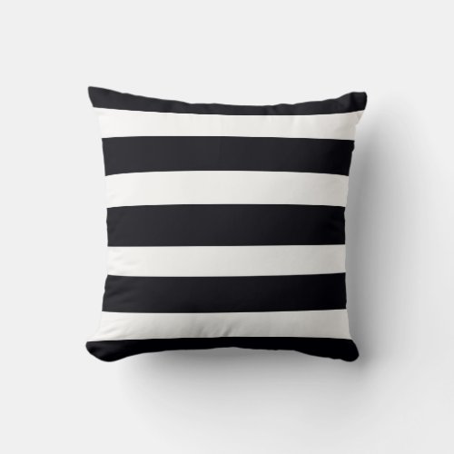 Black  White Stripe Throw Pillow _ by RJFxx