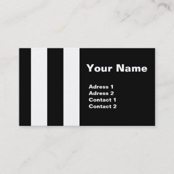 Black White Striped - Business Cards by stdjura at Zazzle