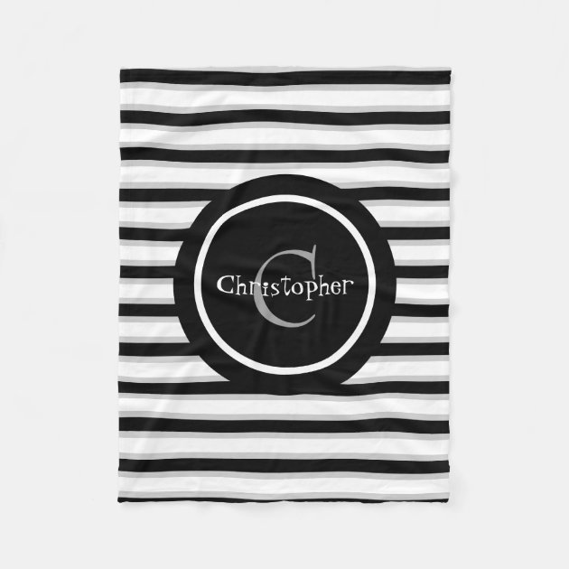 black and white striped baby blanket