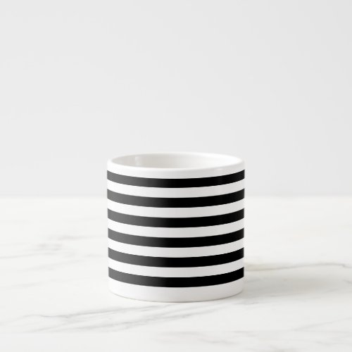 Black  white striped espresso cup