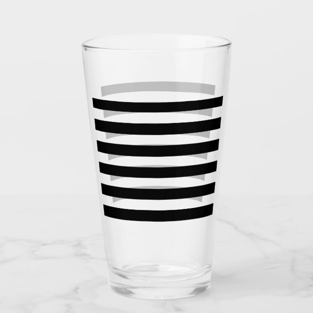 Black & white striped glass (Front)