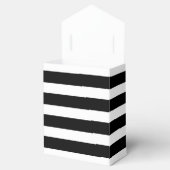 Black & White Striped Gold Foil Party Favor Boxes (Opened)