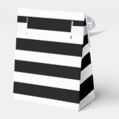 Black & White Striped Gold Foil Party Favor Boxes (Back Side)