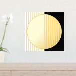 Black White Striped Half Circles Fusion Art Gold Foil Prints<br><div class="desc">Beautiful contemporary black, white, and real gold foil colored geometric stripes, circle and half circles pattern. Elegant, stylish, and eclectic minimalism design for the artistic interior designer, the artsy décor decorator, the popular hip trendsetter, the vintage retro art style, or the abstract digital geometric motif lover. Match this design with...</div>