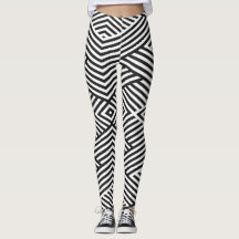 Black & White Striped Illusion Leggings