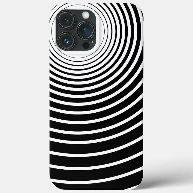 Black White Striped iPhone Case or Choose Colors (Back)