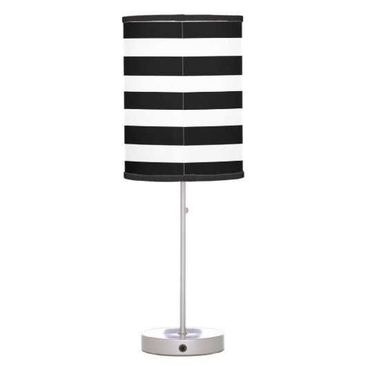 Black & White Striped Lamp (Back)