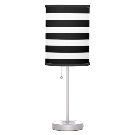 Black & White Striped Lamp (Right)
