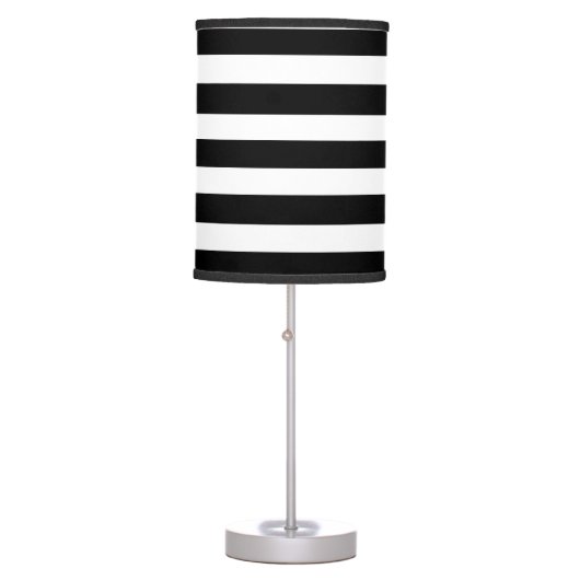 Black & White Striped Lamp (Front)