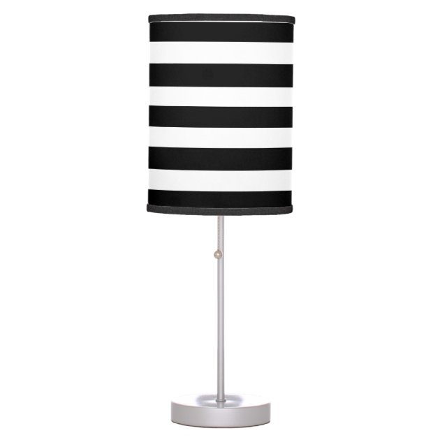 black and white striped lamp