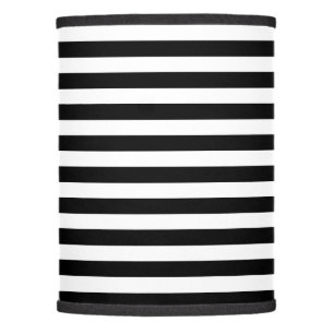 Black & White Striped Lamp Shade