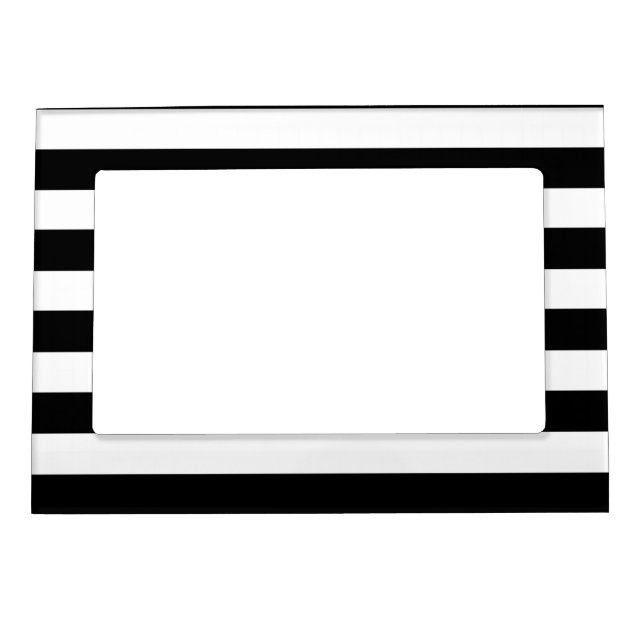 Black & White Striped Magnetic Frame (Front)