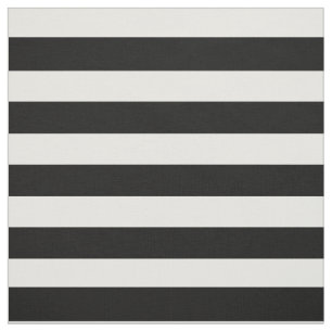 Black White Striped Modern Wedding Party Fabric