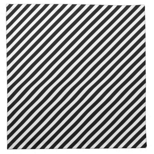 Black  White Striped Pattern Napkin