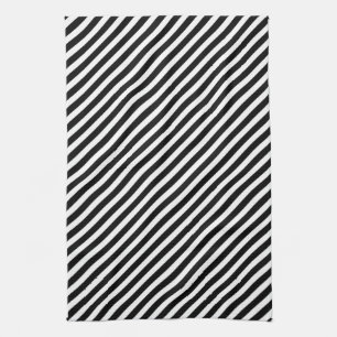 Black & White Striped Pattern Towel