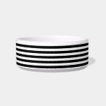 Black & White Striped Pet Bowl<br><div class="desc">Black & White Striped Pet Bowl</div>