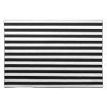 Black &amp; White Striped Placemat at Zazzle