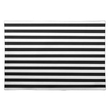 Black & White Striped Placemat by Stormborn at Zazzle