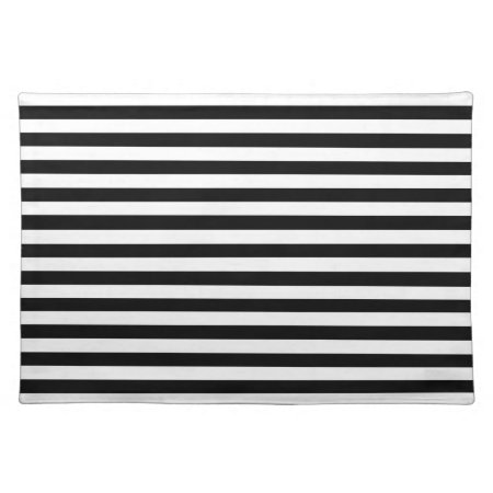 Black & White Striped Placemat