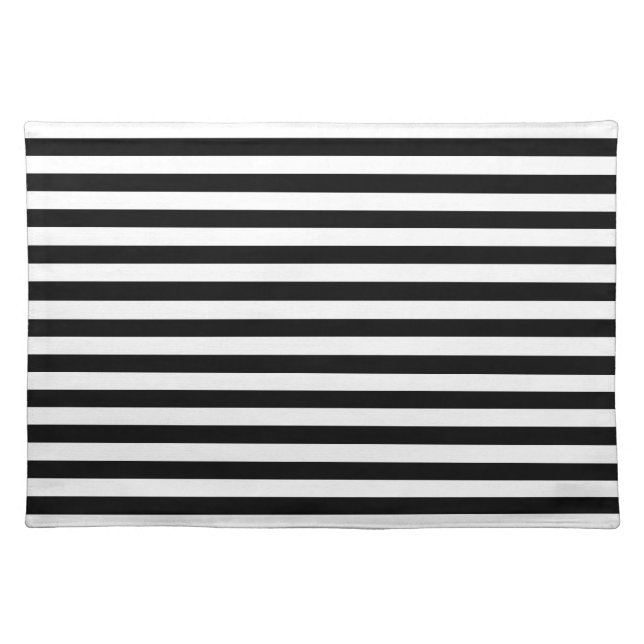 Black & White Striped Placemat (Front)