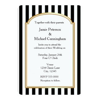 Black And White Striped Invitations 9