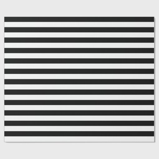Black & White Striped Wrapping paper Zazzle