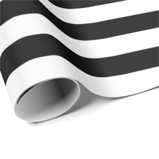Black & White Striped Wrapping paper Zazzle
