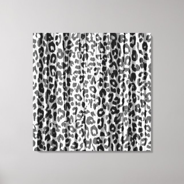 Black White Stripes Animal Print Fur Of Leopard (Front)