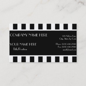 Black & White Stripes Appointment Card by cami7669 at Zazzle