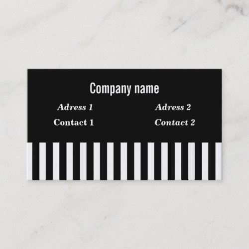 Black white stripes - Business Card