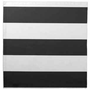 Black white stripes, classic stable cloth napkin