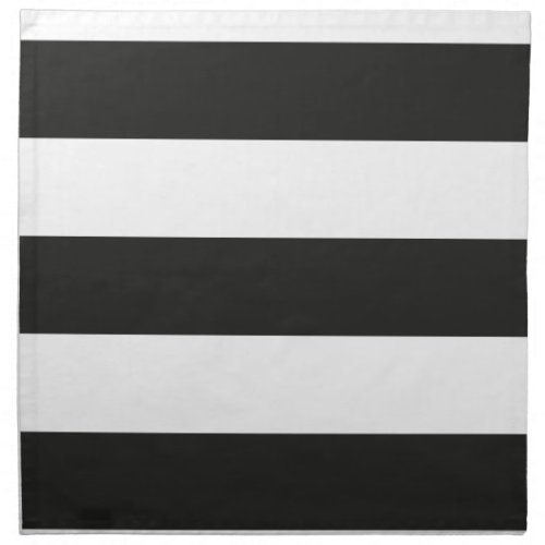 Black white stripes classic stable cloth napkin
