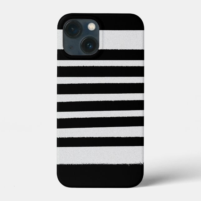 Black White Stripes Cool Simple Patterns Case-Mate iPhone Case (Back)