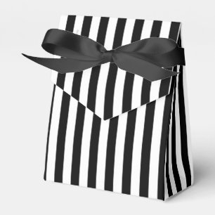 Black White Stripes  Favor Boxes