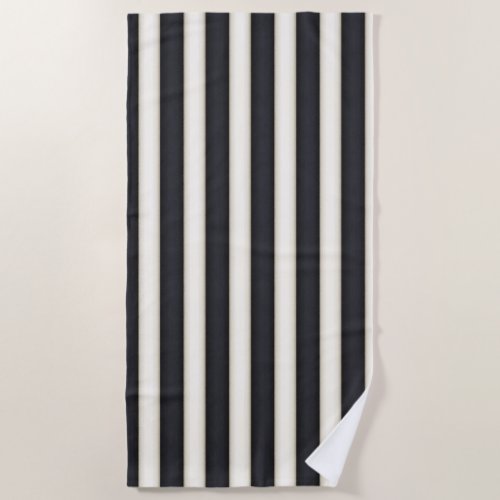 Black  White Stripes Gothic Neo_Victorian Bathing Beach Towel