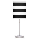 Black &amp; White Stripes Modern Chic Table Lamp at Zazzle