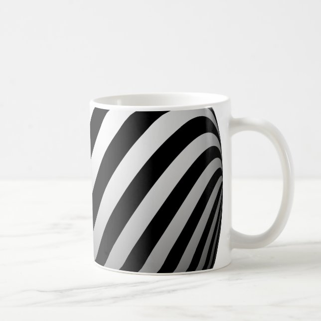 Black & White Stripes Mug (Right)