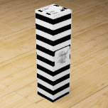 Black | White Stripes Nautical Wedding Monogram Wine Box<br><div class="desc">Simply elegant, nautical striped pattern wedding design for your beach / shore wedding. Just personalize with your details or click "customize" to modify font styles, sizing, spacing, etc. Available in a variety of colors (sold separately). Created by Holiday Hearts Designs for HHWeddings. Please contact us via the email link on...</div>