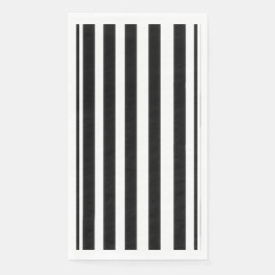 Black White Stripes Paper Guest Towels