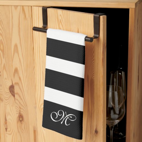 Black & white stripes pattern kitchen towel