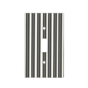 Black & White Stripes Pattern Light Switch Cover