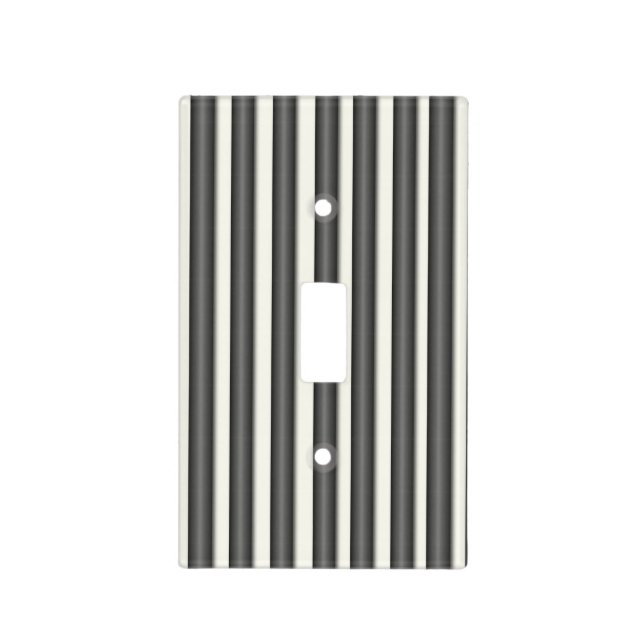 Black & White Stripes Pattern Light Switch Cover (Front)