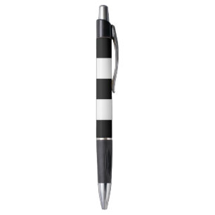 Black White Stripes Pen